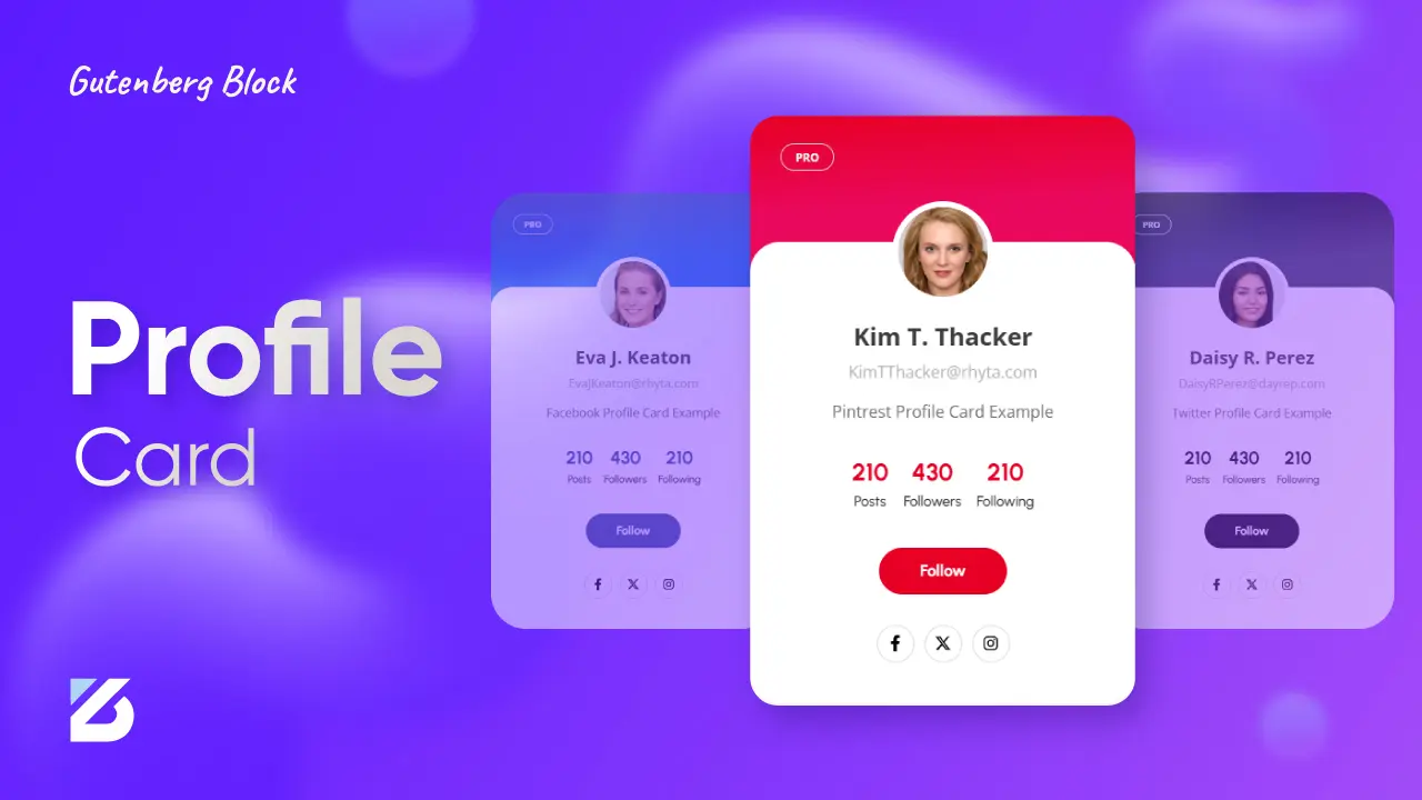 Profile Card Block – ZoloBlocks