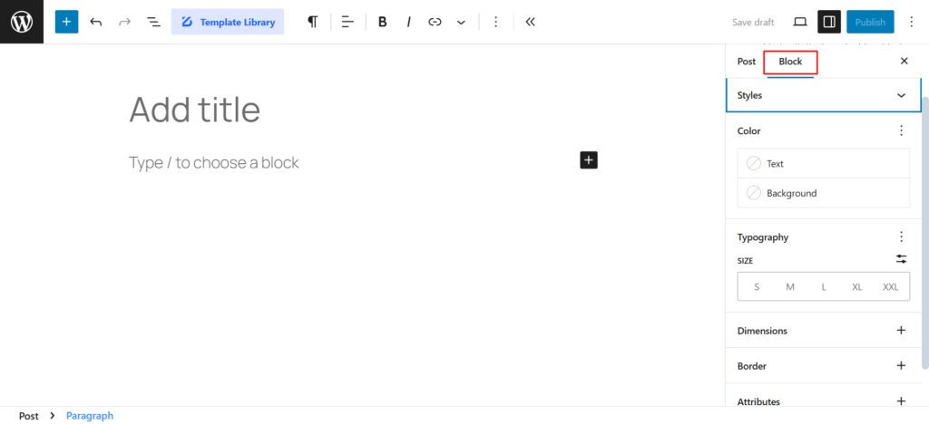 Block Settings - WordPress Block Editor
