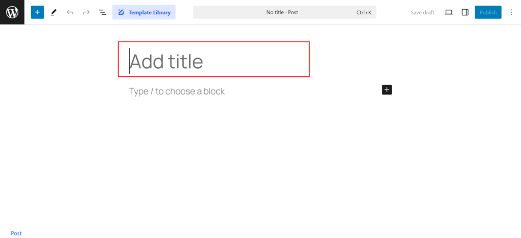 Title Field in WordPress Block Editor