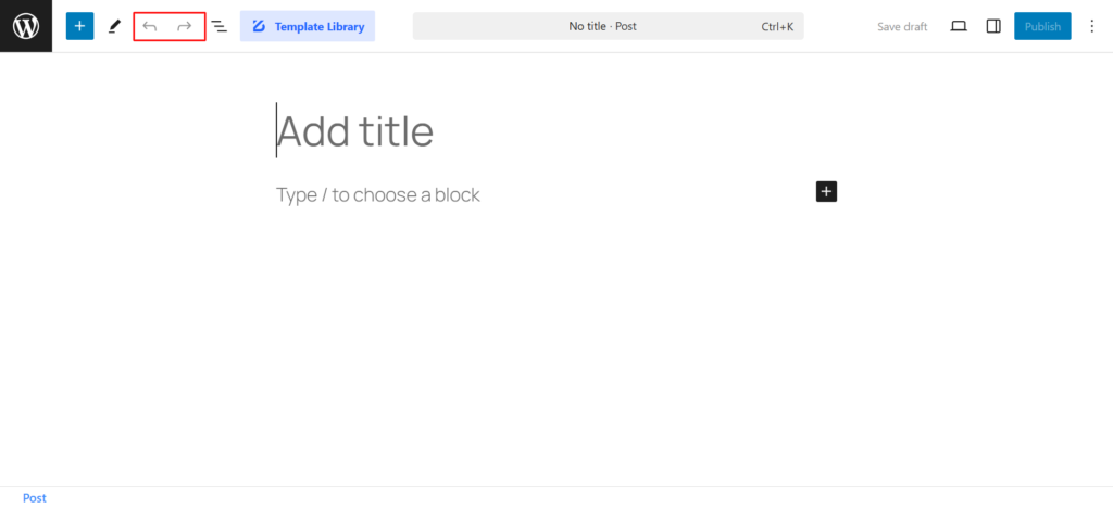 Undo Redo in WordPress Block Editor