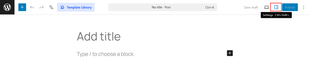 Settings Panel in WordPress Block Editor