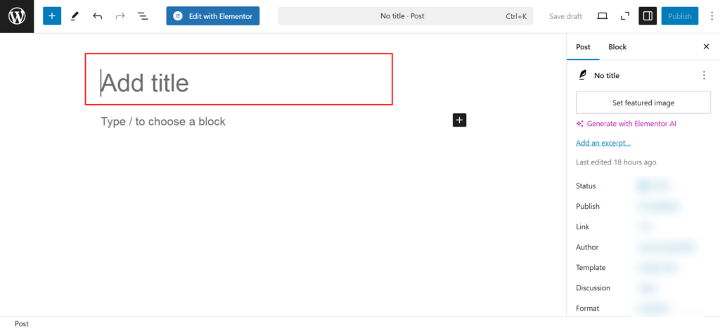 Adding Title in WordPress Block Editor