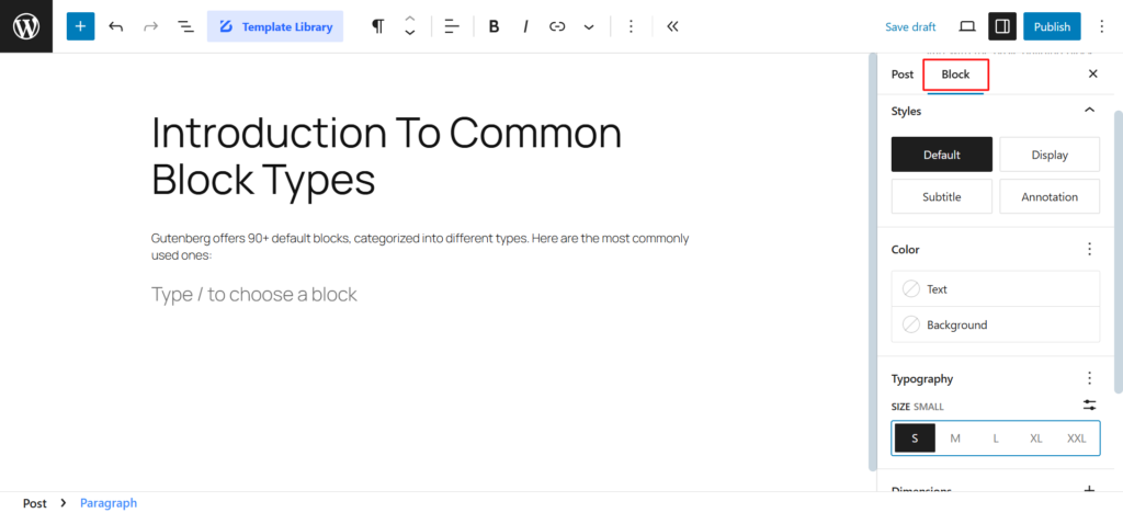 Adjusting Typrography, Colors and Alignment in WordPress Block Editor