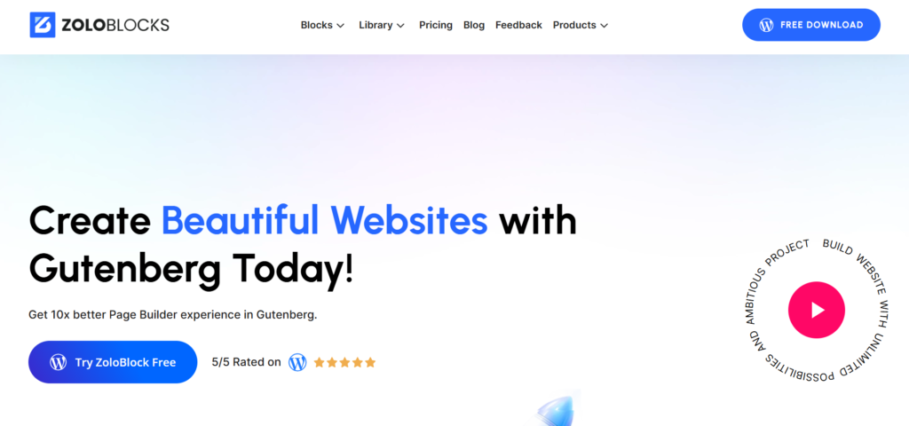 ZoloBlocks - The Best Gutenberg Builder