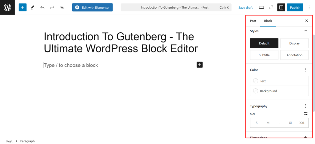 Customizing Block from WordPress Block Editor