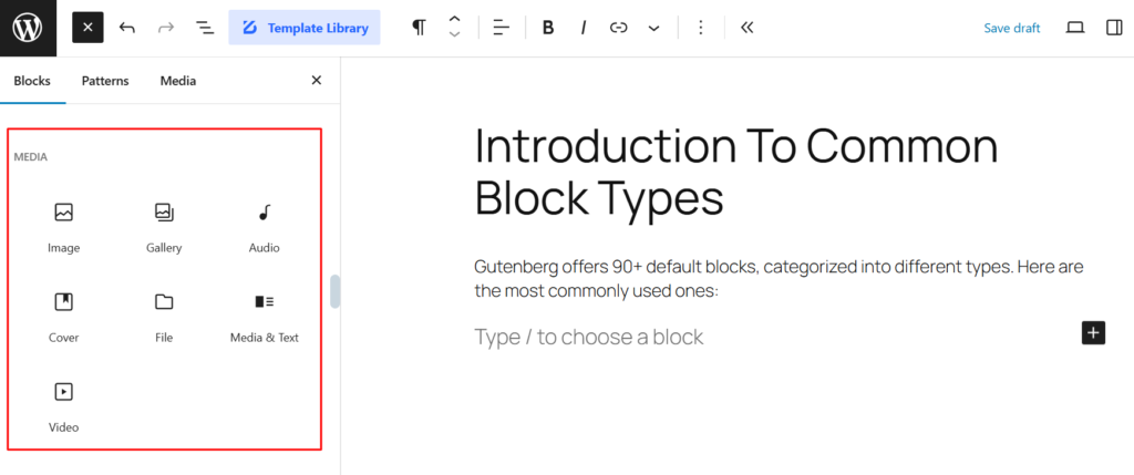Media Block in WordPress Block Editor