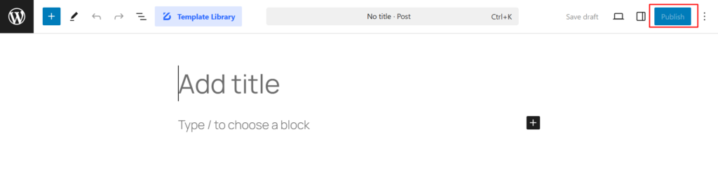Publish in WordPress Block Editor