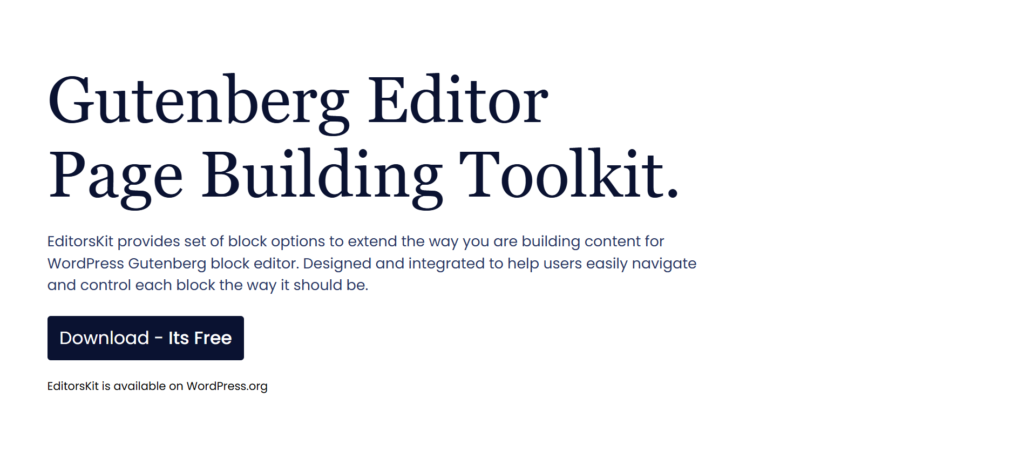 EditorsKit - Best WordPress Block Plugin