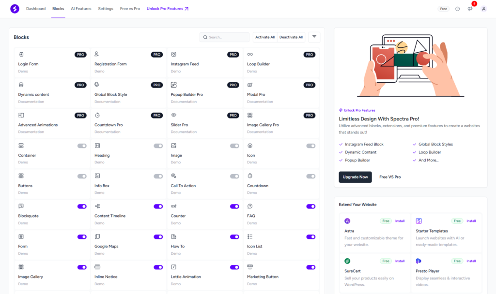 Spectra Interface