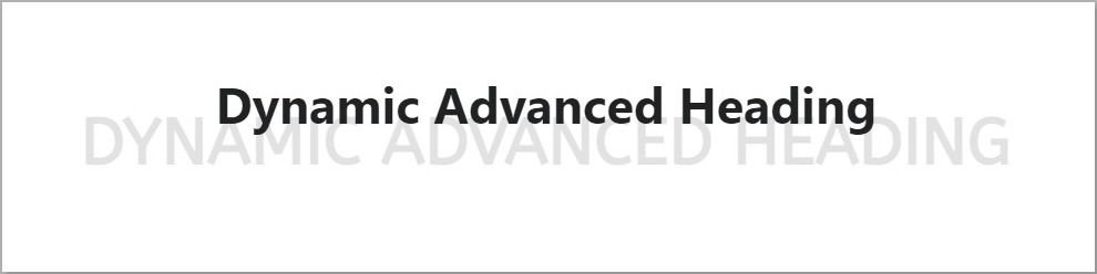Advanced Heading