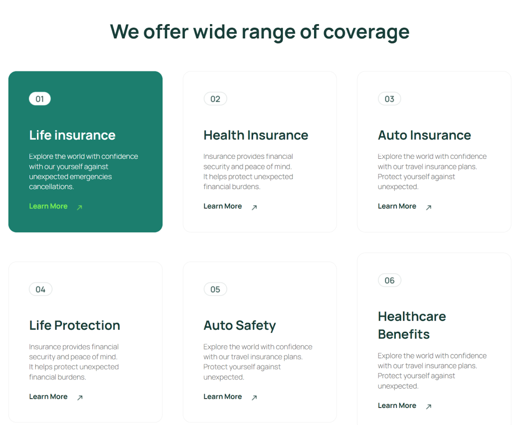Services or Products Page