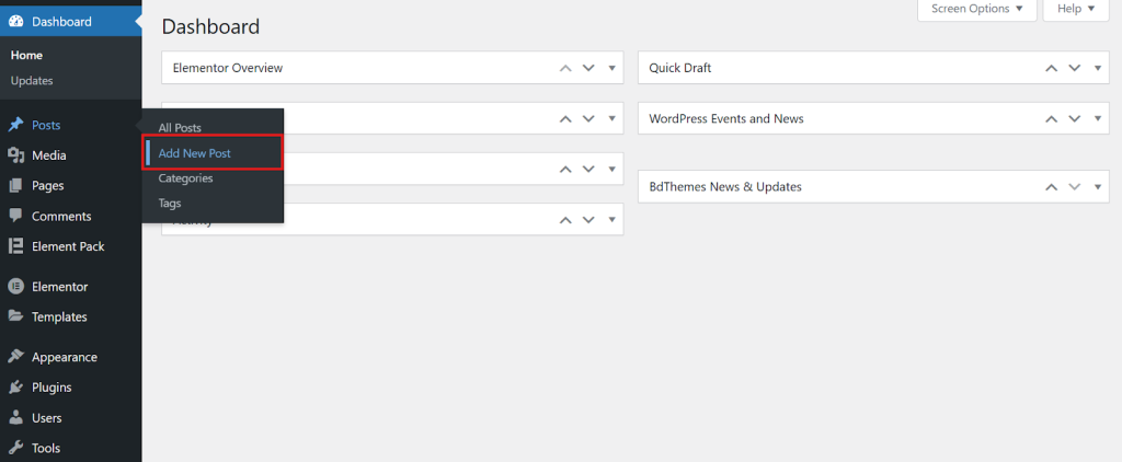 Go to Posts > Add New Post.