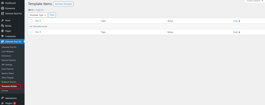 Single Page Template